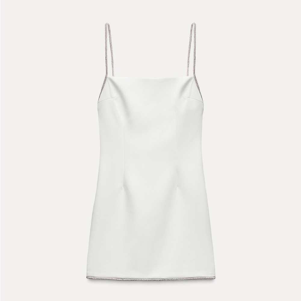 Zara SHORT DRESS WITH RHINESTONES